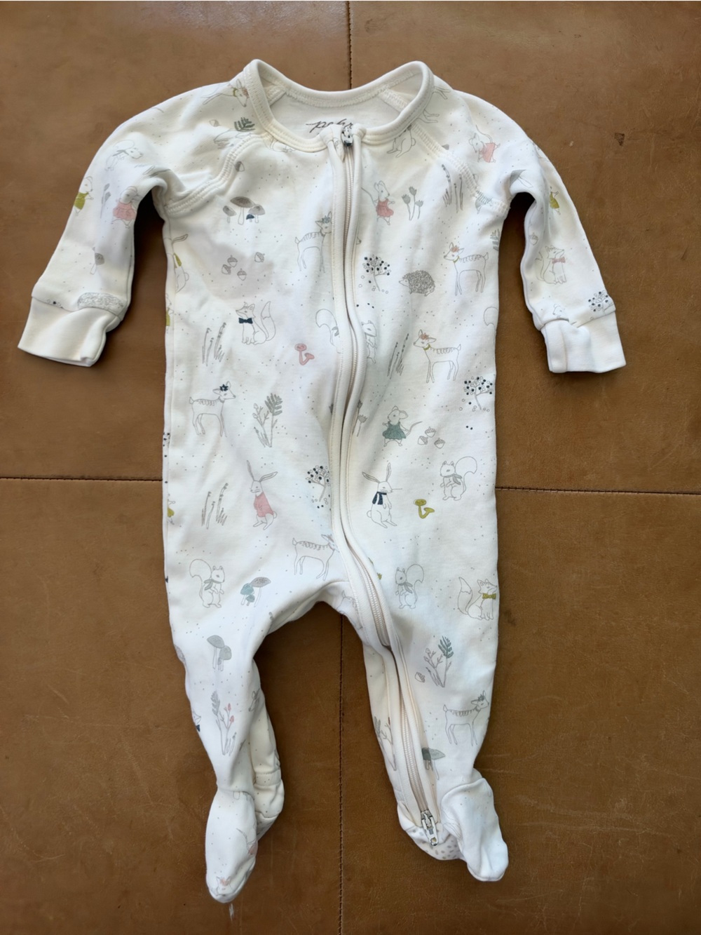 Pehr Organic Cotton Footie 0-3M